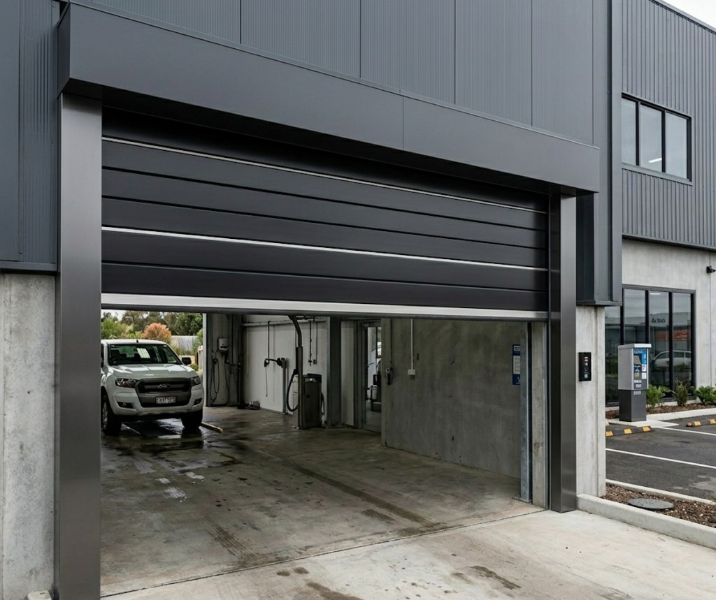 Рулонные ворота для автомойки